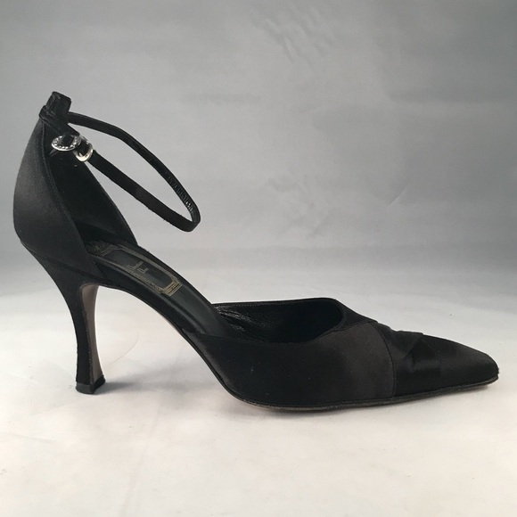 Dior Silk/Satin Rhinestone Heels- Size 8 - Picture 1 of 8